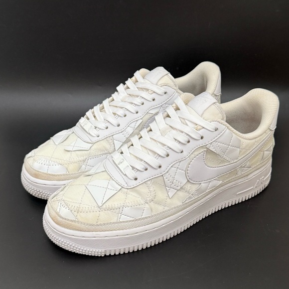 NIKE AF1 Low SP X Billie Eilish Patchwork Triple White Sneakers Men’s Size 8.5